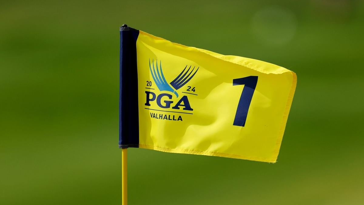 US PGA Championship first hole flag
